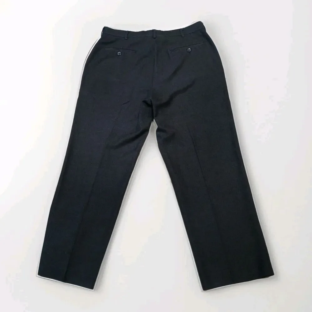 Perry Ellis Portfolio Dress Pants Mens 34x29 Black Modern Fit Flex Stretch‎